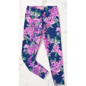 Lilly Pulitzer Luxletic UPF 50+ Oyster Bay Navy Leggings Golf SZ 16